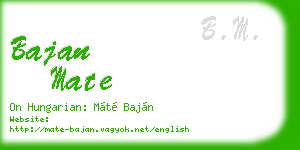 bajan mate business card